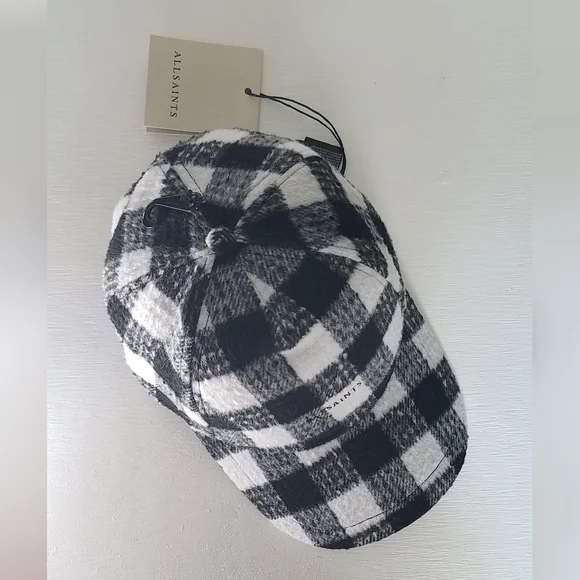 All Saints Flannel Check Baseball Cap - Picture 10 of 11